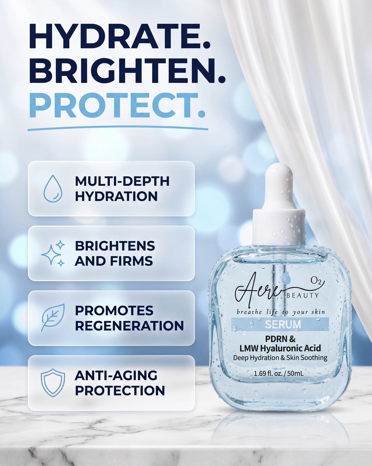 PDRN Deep Hydration Serum – 7-Layer Hyaluronic Acid for Plump, Dewy Skin